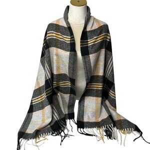 Sensation Cachemire Oversized Autumn Scarf Wrap with Fringe